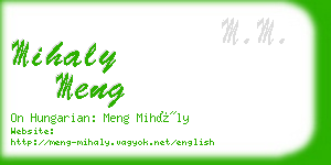 mihaly meng business card